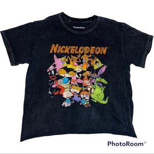 Nickelodeon Rugrats 90s Graphic Tee T-Shirt Size Small Gray Wash